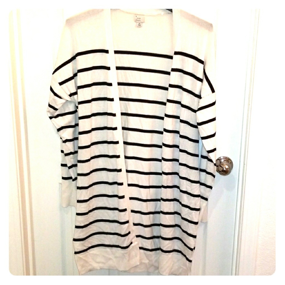 A NEW DAY Stripped cardigan duster